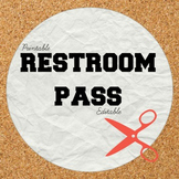 Printable/Editable Restroom Pass