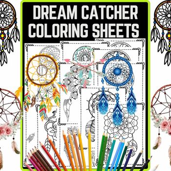 Preview of Printables Dream Catcher Coloring sheets, Indigenous People's Day Coloring Pages