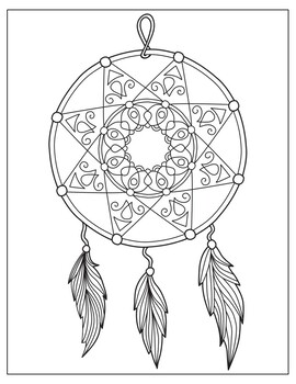Preview of Printables DreamCatcher Coloring sheet, Indigenous People's Day Coloring Page