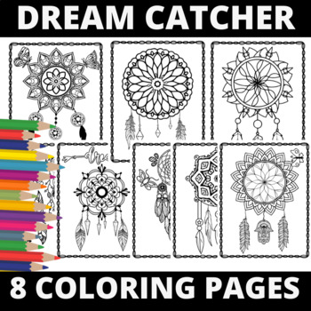 Preview of Printables DreamCatchers Coloring sheets-Indigenous People's Day.