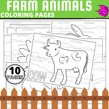 Preview of Printables Farm Animals Coloring Pages
