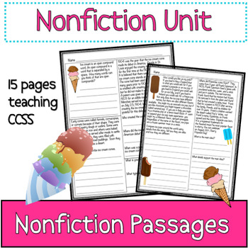 Printables and Task Cards for Informational Text Review: Summer Fun!