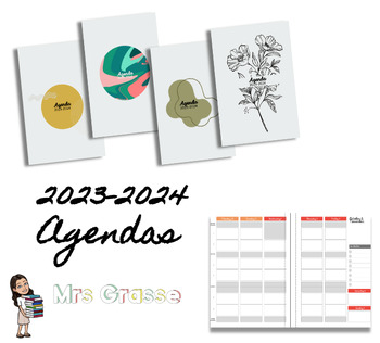 Preview of Printed 2023/2024 teacher agenda