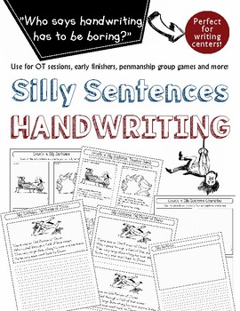 Preview of Silly Sentence Handwriting 2E | Short, Funny Sentences | Quirky Illustrations