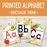Printed Alphabet Letter Cards/Posters - Dinosaur Theme