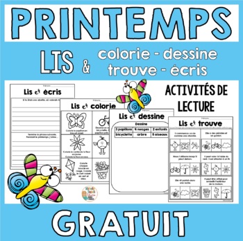 Preview of Printemps - Lire et Plaisir - En français - GRATUIT - French Spring