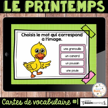 Preview of Printemps - Vocabulaire #1 - French Spring - BOOM cards