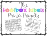 Printer Friendly Toolbox  Labels