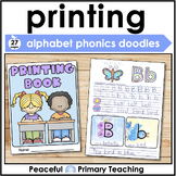 Alphabet Printing With Phonics Doodle Handwriting Practice