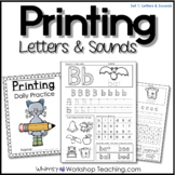 Printing Practice 1: Letters and Sounds | Literacy Writing