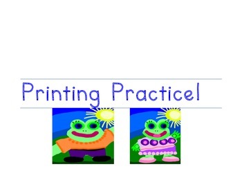 Preview of Printing Practice Book Cover