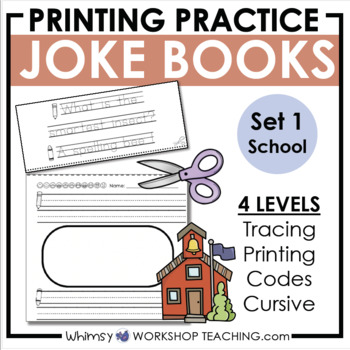 Preview of Printing Practice Handwriting Seasonal Joke Book 1 - Back To School Activities