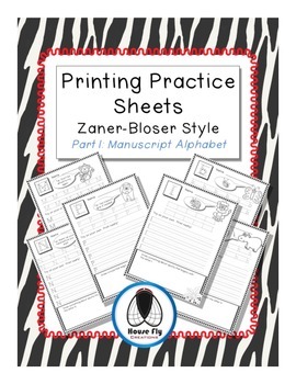 zaner bloser manuscript practice sheets g