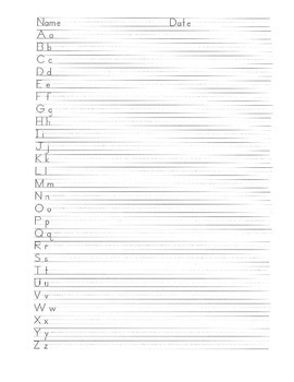 Lined Paper - Full page of lines & half page for drawing and