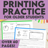 Manuscript Handwriting Practice Sheets - Printing Practice