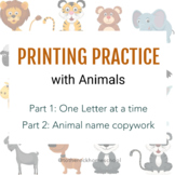 Printing Practice with Animals