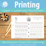 Printing Practice Work: Uppercase & Lowercase Letter Forma