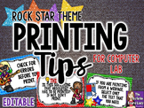 Printing Tips - Rock Star Theme for Computer Lab