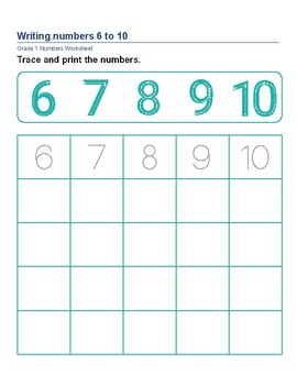 Printing numbers 1-25 by top king | TPT