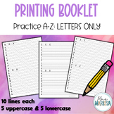 Printing practice booklet A-Z (LETTERS ONLY)