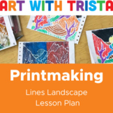 Lines Landscape Marker Relief Printmaking Art Lesson