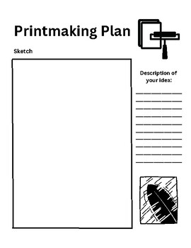 Preview of Printmaking Plan Worksheet