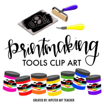 printmaking tools clipart images