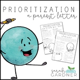 Prioritization Parent Letter | Executive Functioning | Par