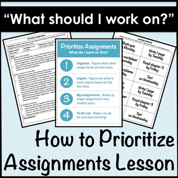 Preview of How To Prioritize Assignments Lesson