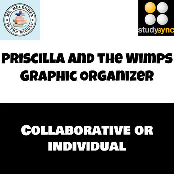 Preview of Priscilla and the Wimps Graphic Organizer (StudySync)