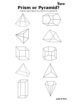 Preview of Prism or Pyramid Worksheet