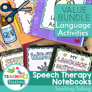 Preview of Language Interactive Notebook Activities BUNDLE for Speech Therapy