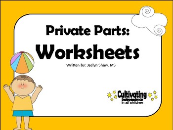 Preview of Safety Worksheets - "Private Parts"