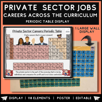 Preview of Private Sector Careers Classroom High School Poster Display 