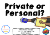 Private Versus Personal Information Life Skills Boom! Dist