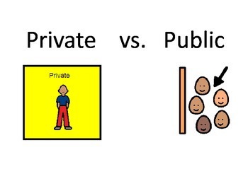 Preview of Private Vs. Public Social Story