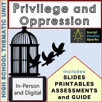 Preview of Privilege & Oppression Unit - Slides, Activities, Handouts - High School Lessons