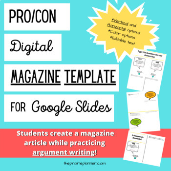 Preview of Pro/Con Digital Magazine Template for Argument Writing
