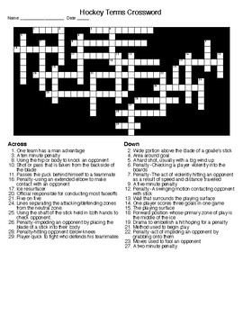 Crossword Answers - The Hockey News