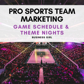 Preview of Pro Sports Team Marketing Game Schedule and Theme Night Flyer