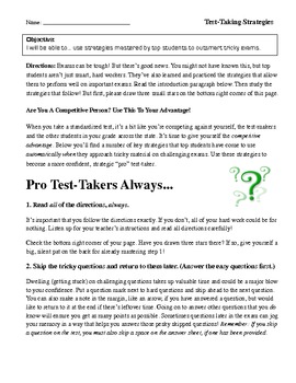 Preview of Pro Test-Taking Strategies
