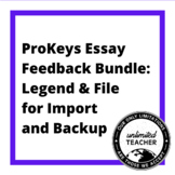 ProKeys Essay Feedback Bundle - Legend & File for Import/Backup