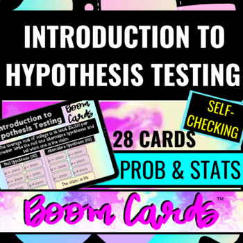 Preview of Prob & Stats Introduction to Hypothesis Testing using BOOM CARDS™