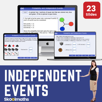 Preview of Probabilities | Independent Events Interactive Digital Lesson and Activities