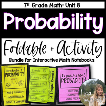 Preview of Probability - 7th Grade Foldables and Activities