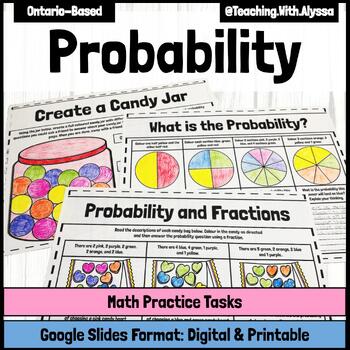 Preview of Probability Activities | Math Probability and Chance Tasks | Google Slides