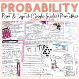 Probability Activities Print and Digital Worksheets |Google Classroom