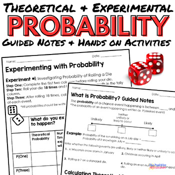 Preview of Probability Guided Notes and Hands On Activities