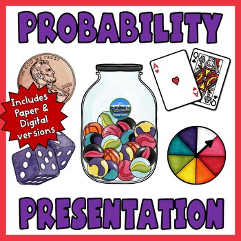 Preview of 7th Grade Math Probability Outcomes & Events Activity PowerPoint Presentation