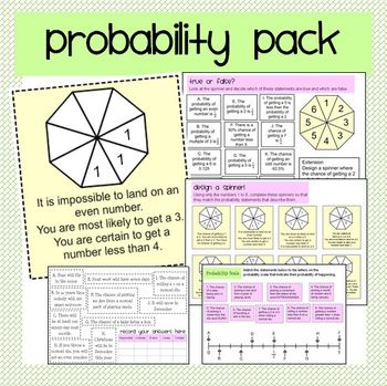 Probability Pack: Describing and Using Probabilities by Nicola Waddilove